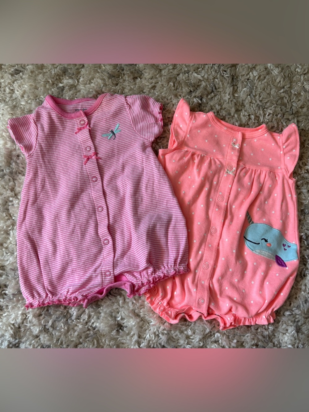 Simple Joys & Carter's Pink Infant Bodysuit Set